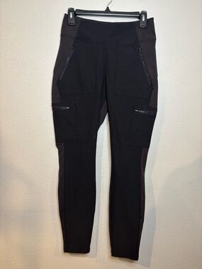 Athleta Black High-Waist Cargo Leggings